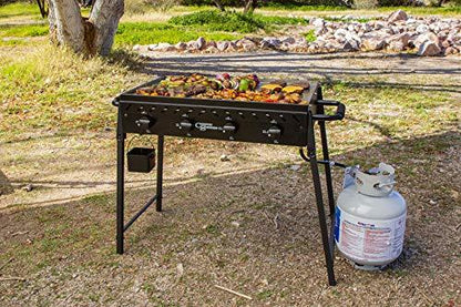 Country Smokers CSGDL0590 The Highland 4-Burner Portable Griddle, Large, Black - CookCave