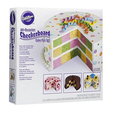 Wilton Round Checkerboard Cake Pan Set, 4-Piece, Steel - CookCave