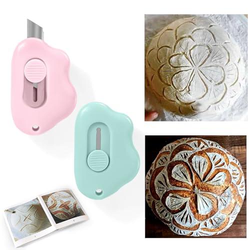 Vodolo Bread Lame Dough Scoring Tool,2PCS Sourdough Bread Scorer,Bread Making Razor for Homemade Bread with Scoring Patterns Booklet - CookCave