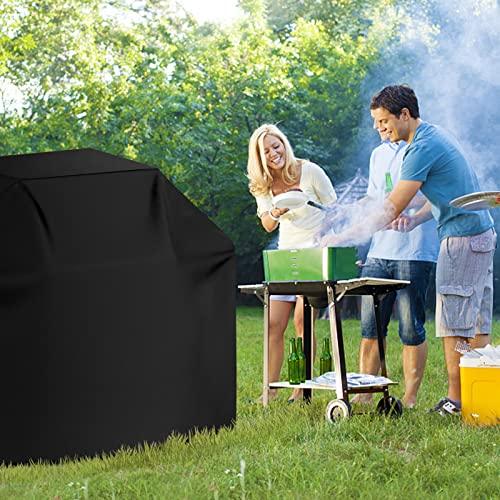 CUSSIOU Grill Cover BBQ Grill Cover 600D Heavy Duty Waterproof Gas Grill Cover, UV & Dust & Rip-Proof, Barbecue Grill Covers for Weber, Brinkmann, Char Broil Grills (64" L x 26" W x 48" H, Black) - CookCave