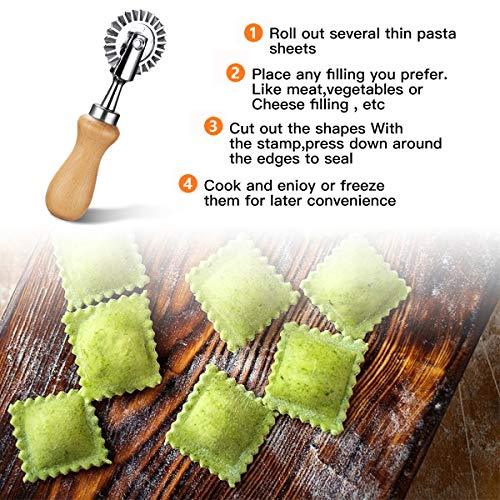 Fusiontec Pastry Wheel Cutter - Pasta Cutter Wheel - Ravioli Crimper Cutter Wheel for Home and Kitchen Use, 1.3inch - CookCave