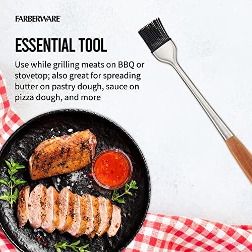 Farberware Barbeque Stainless Steel with Acacia Wood Handle Basting Brush - CookCave