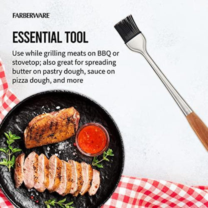 Farberware Barbeque Stainless Steel with Acacia Wood Handle Basting Brush - CookCave