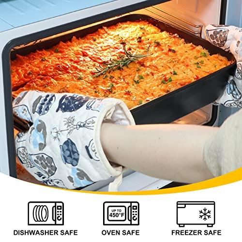 HONGBAKE Lasagna Pan 3 Inch Deep, 15x10" Baking Pan for Oven, Nonstick Cake Baking Dish for Brownie, Roasting Pans with Stainless Steel Handles, Heavy Duty, Dishwasher Safe, Dark Grey - CookCave