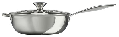 Le Creuset Tri-Ply Stainless Steel 3.5 Quart Saucier Pan - CookCave