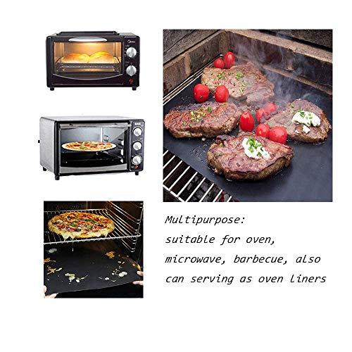 GQC BBQ Grill Mat, Non-Stick Grill Cooking Mat Teflon Reusable Barbecue Baking Mats, Heavy Duty,Easy to Clean - Works on Electric Grill Gas Charcoal BBQ (6X(33X40) cm) - CookCave