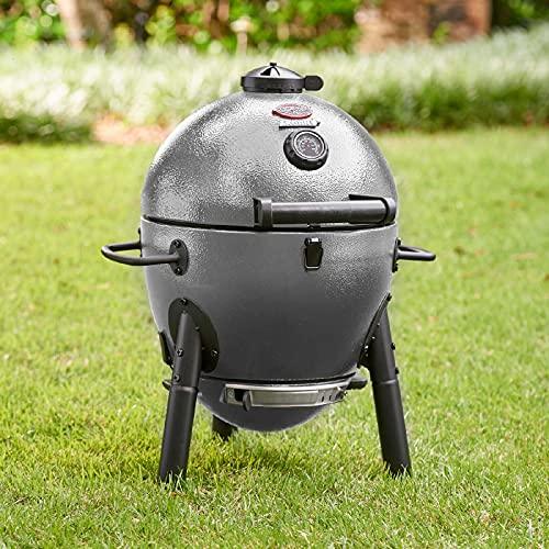 Char-Griller E86714 AKORN Jr. Kamado, Ash Portable Charcoal Grill - CookCave