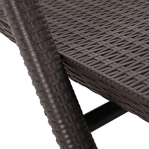 Christopher Knight Home Blanche Outdoor Faux Wicker Chaise Lounge, Dark Brown - CookCave