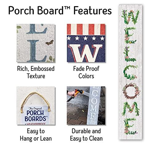 My Word! Welcome w/Floral Letters - Tall Outdoor Welcome Sign / Porch Leaner for Front Door, 46.5" Welcome Sign for Standing Front Porch Decor - Tall Vertical Rustic Farmhouse Home Decor Welcome Porch Sign, Spring Summer Porch Decor - CookCave