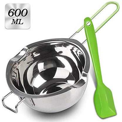 Stainless Steel Double Boiler with Silicone Spatula, Chocloate Metls Pot with Heat Resistant Handle for Melting Chocolate, Candy, Candle, Soap and Wax… - CookCave