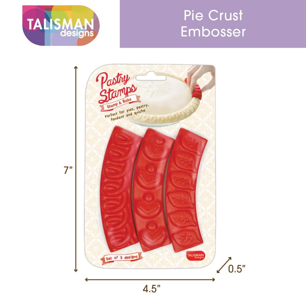 Talisman Designs Pastry Stamps | Set of 3 | Pie Crust Embosser | Pie Decorating Tools & Gadgets | Pie Baking Crust Cutters | Cute & Functional Kitchen Supplies - CookCave