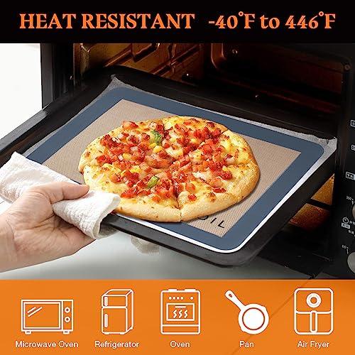 Silicone Baking Mat 2 Pack Non Stick Baking Sheet Cooking Baking Essentials Gadgets,Kitchen Accessories Pan Liner Like Reusable Parchment Paper Oven Half Sheet Silicone Induction Cooktop Protector - CookCave