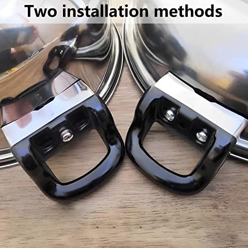 2 Pcs Pot Short Side Handles Replacement Pot Metal Handle Universal Pan Side Handle for Home Kitchen Cookware - CookCave