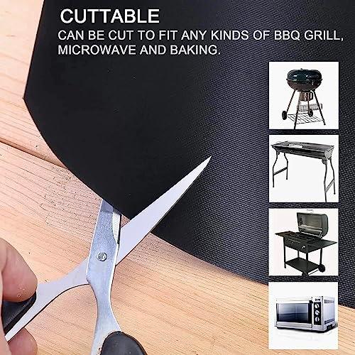 Grill Mat -Heavy Duty Grill Mats Non Stick, BBQ Outdoor Grill & Baking Mats - Reusable, Easy to Clean Barbecue Grilling Accessories - Work on Gas Charcoal Electric - CookCave