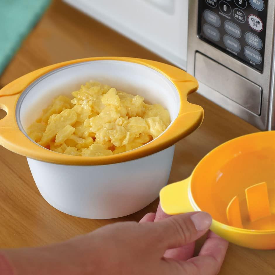 Microwave Egg Cooker Poacher Scramble Omelet Eggwich Maker with Silicone Handles Yolk Separator and Shell Cracker - CookCave