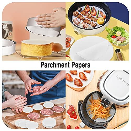 P&P CHEF 153Pcs Cake Baking Pan Set Decorating Supplies Kit, Stainless Steel 4/6/8/9.5 Inch Cake Pans with Icing Tips Tools, Parchment Papers, Whisk, Egg Separator, Muffin Cups, Measuring Spoon - CookCave