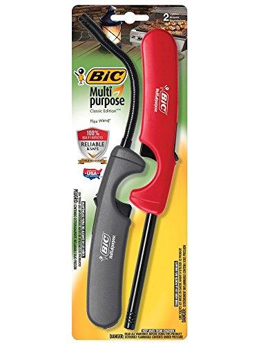 BIC Multi-Purpose Classic Edition Lighter & Flex Wand Lighter, 2-Pack (Colors May Vary) - CookCave