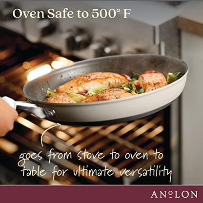 Anolon Achieve Hard Anodized Nonstick Frying Pan/Skillet, 12 Inch, Silver - CookCave