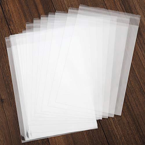 50 pcs Clear 10" x 13" Self Seal Cello Cellophane Bags Resealable Poly Bags 2.8 mils OPP Bag for Packaging Clothing, T Shirts, Party Decorative Gift - CookCave