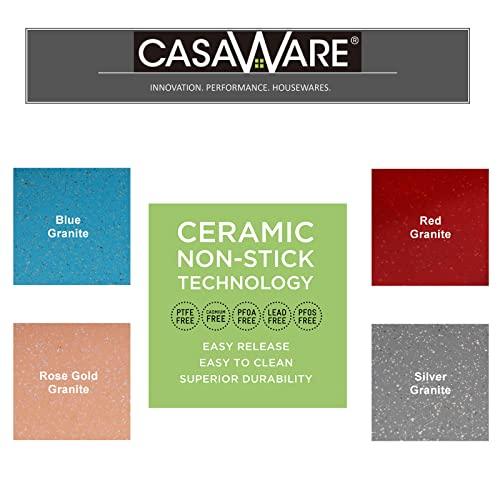 casaWare Ceramic Coated NonStick 12 Cup Muffin Pan (Blue Granite) - CookCave