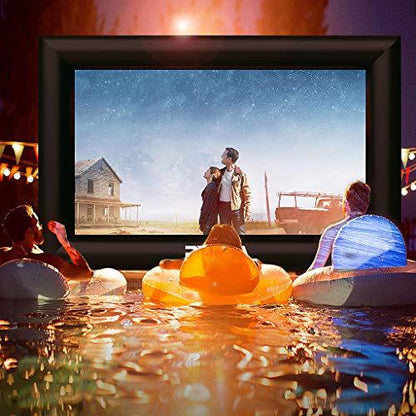 PPXIA Inflatable Movie Screen Outdoor Projector Screen 20ft, Blow Up Screens Front and Rear Projection with Air Blower, Best for Movie Nights Backyards Pool Party Home Theater - CookCave