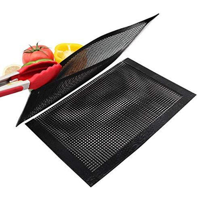 Bluedrop Non Stick Mesh Bag For Grill PTFE Toaster Oven Bags Barbecue Pockets Sheets Pack of 2 - CookCave