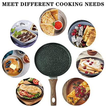 LECOOKING Nonstick Crepe Pan, 8.5 Inch Griddle Pan, Fry Pans for Cooking Eggs, Omelettes, and More - Non-Stick Marble Coating Skillet Induction Compatible - CookCave