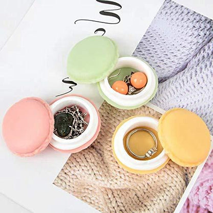 Rocutus 16 Pieces Macaron Case,Candy Color Mini Macaron Box, Macaron Jewelry Box, Macaron Cute Pill Box, Macaron Jewelry Storage Box, Cute Pill Organizer Case - CookCave