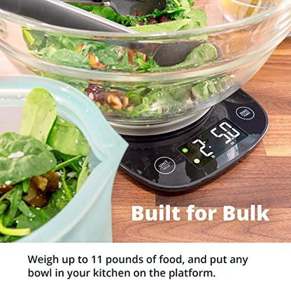 Food Weight Scale with Bowl, Super Accurate, Single Sensor, Digital Kitchen Scale, Master Food Prep with a Custom-Built Bowl That Fits on Top, Designed in St. Louis - CookCave