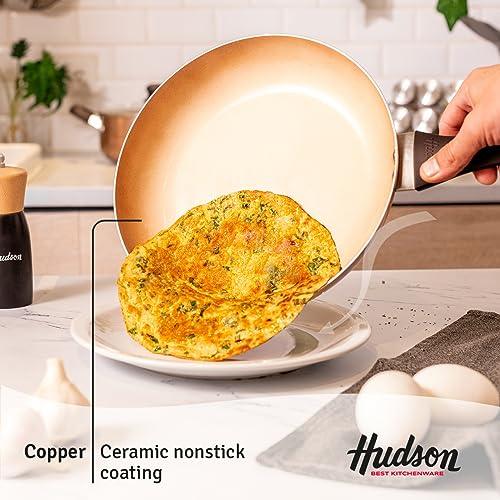 HUDSON Crepe Pan has Ceramic Nonstick, 8.7, Cookware, Pots and Pans, Copper - CookCave