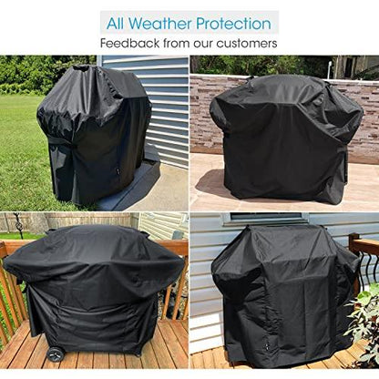 Unicook 58 Inch Heavy Duty Waterproof Grill Cover for Weber Genesis 300 Series Gas Grills, Fade Resistant BBQ Cover - CookCave