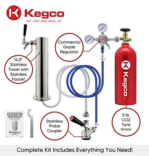 Kegco Kegerator, Single Tap, Stainless Steel - CookCave