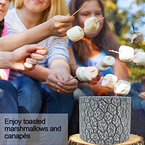 Yumpanda Tabletop Fireplace Mini Portable Indoor Outdoor Fire Pit Bowl Grey - CookCave