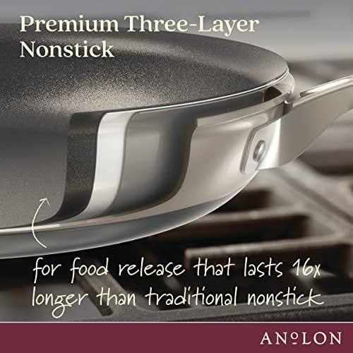 Anolon Achieve Hard Anodized Nonstick Frying Pan/Skillet, 12 Inch, Silver - CookCave