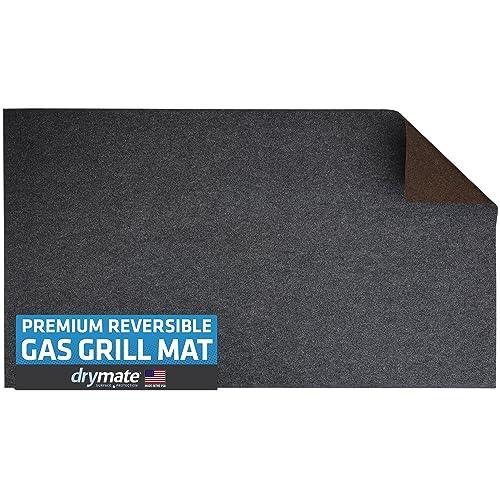 Drymate Premium Reversible Gas Grill Mat (Charcoal/Brown), (36” x 60”), Under The Grill Protective Deck and Patio Mat - Absorbent/Waterproof/Durable (Made in The USA) - CookCave
