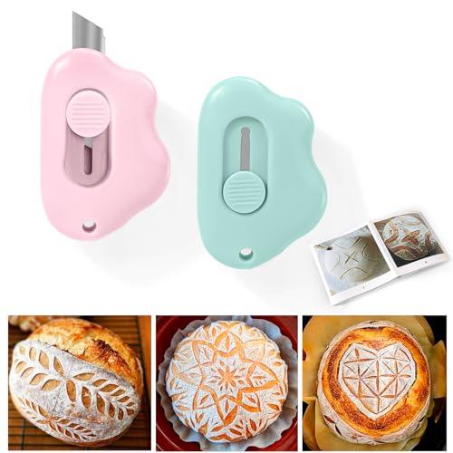 XANGNIER Bread Lame Dough Scoring Tool,2 Pack Sourdough Scoring Tools,Bread Dough Cutter Slashing Razor Tool,Scoring Patterns Booklet,Bread Baking & Making Tools Supplies Accessories - CookCave