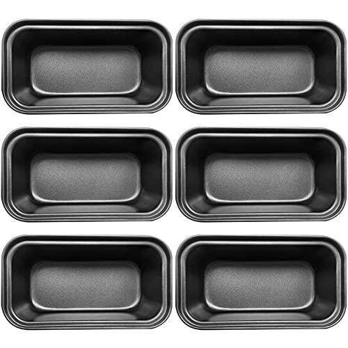 Zddaoole 6 PCS Nonstick Carbon Steel Baking Bread Pan,Mini Loaf Pans,Small Banana Bread Tins,6.2" x 3.2" - CookCave
