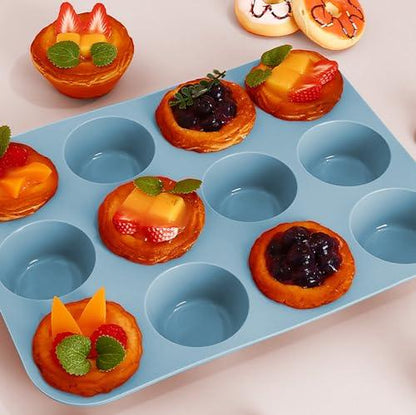 Hansanti 7in1 Silicone Bakeware Baking Set, Kitchen Bake Pans Molds Tray for Oven with BPA Free Round/Square Cake Pan, Loaf Pan, Muffin Pan for Bread Pizza Cheesecake Cupcake Pie Desserts - CookCave