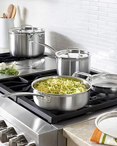 Cuisinart 12 Piece Cookware Set, MultiClad Pro Triple Ply, Silver, MCP-12N - CookCave