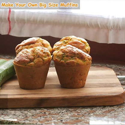 Bongpuda Silicone Large Muffin Pan 2 Pack,6 Cup Large Silicone Cupcake Pan,Non-Stick Jumbo Muffin Pans,Food Grade Cupcake Molds,Perfect for Egg Muffin,Big Cupcake - CookCave