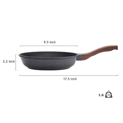 SENSARTE Nonstick Frying Pan Skillet, Swiss Granite Coating Omelette Pan, Healthy Stone Cookware Chef's Pan, PFOA Free (8/9.5/10/11/12.5 Inch) (9.5 Inch) - CookCave