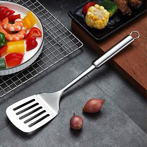 Stainless Steel Spatulas, Berglander Slotted Turner, Metal Spatulas Turner For Cooking, Kitchen Spatulas For Nonstick Cookware, Barbecue Spatulas, Dishwasher Safe, Easy to Clean - CookCave