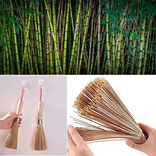 2Pack Traditional Natural Bamboo Wok Brushes , Kitchen Cleaning Brush, Bamboo Kitchen pan Brush, for Cleaning Dishes, Cast Iron Pots, Pans, Vegetables and Sink。 - CookCave