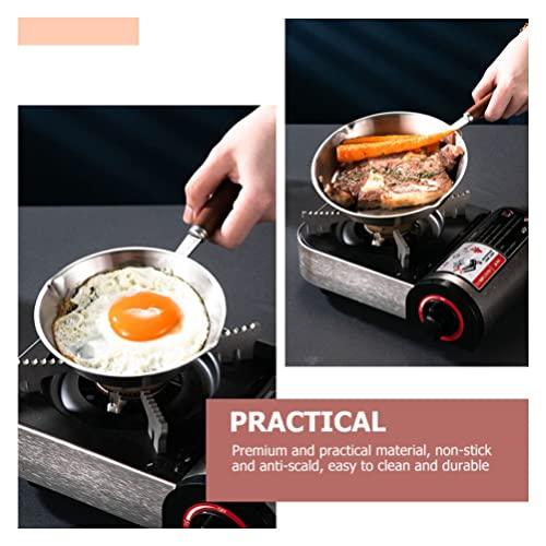 Small Egg Pan Single Egg Frying Pan 5 Stainless Steel Mini Pan Nonstick Egg Pastry Pan with Stay Cool Handle Mini Fry Pan Kitchen Mini Metal Skillet Non Stick Skillet - CookCave