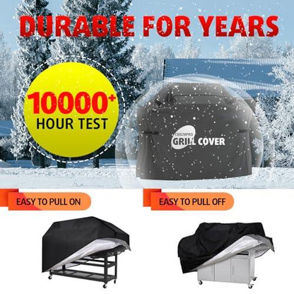 Cbiumpro 58 Inch Grill Cover for Outdoor Grill, Durable Weatherproof BBQ Grill Covers for Outside Weber Spirit E-210, E-310, E-315, E-330, E-335, S-315, Char-Broil, Brinkmann, Nexgrill (2-5 Burner) - CookCave