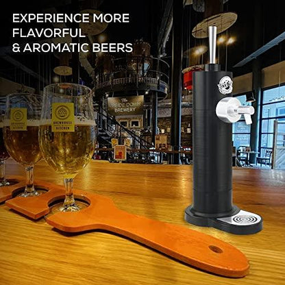 Richard Bergendi Home Draught Beer Pump, Beer kegerator, Beer Tap, Draft Beer Dispenser, Portable Mini Keg For All Can Beers, Ale, Birthday Gift for Men, Husband, Dad, Son, Beer Gifts For Men Black - CookCave