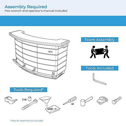 Suncast Backyard Oasis Entertainment Pull-Out Drawers and Shelving Space, Water-Resistant Outdoor Food and Bar Unit, Gray - CookCave