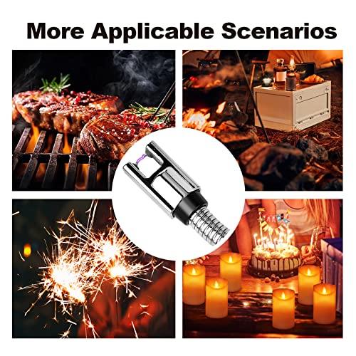 2 Pack Electric Candle Lighter, Cool Rechargeable, Plasma,Arc, Grill,USB,Windproof, Flameless, with Flexible Neck Lighters. Ideal for Candles,BBQs,Camping,Kitchen,Fireplace,Fireworks, etc. - CookCave