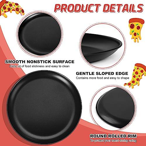 P&P CHEF 10 Inch Pizza Pan, Non-Stick Pizza Tray, Round Baking Pan for Oven, Healthy Bakeware and Serving Plate, Stainless Steel Core & Reusable, Oven Safe & Easy Clean, Black - CookCave