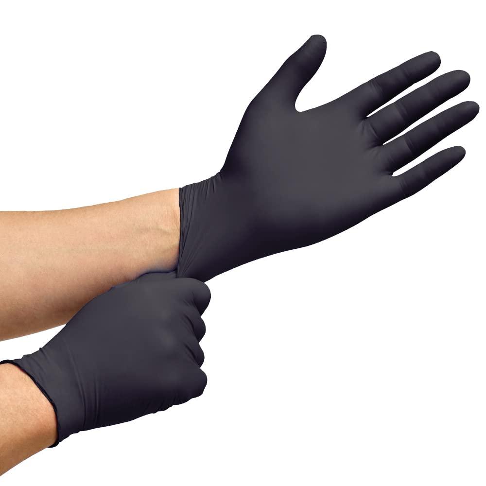 Inspire Black Nitrile Gloves | HEAVY DUTY 6 Mil Nitrile THE ORIGINAL Nitrile Medical Food Cleaning Disposable Gloves (Large, 100, Count) - CookCave